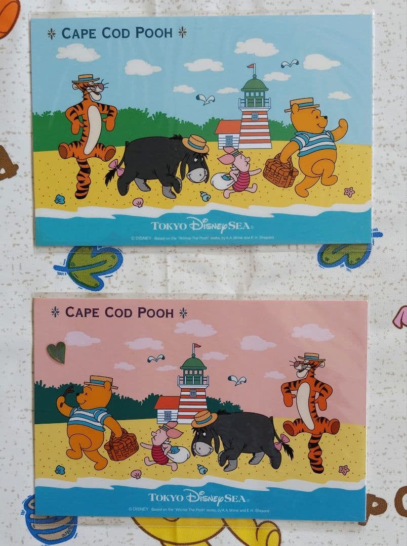 ディズニーポストカード　くまのプーさん　東京ディズニーランド　シー　リゾート他
