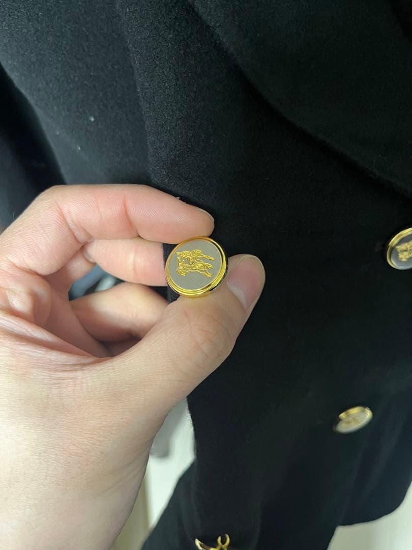 burberry ベロアテーラードジャケット 金ボタン