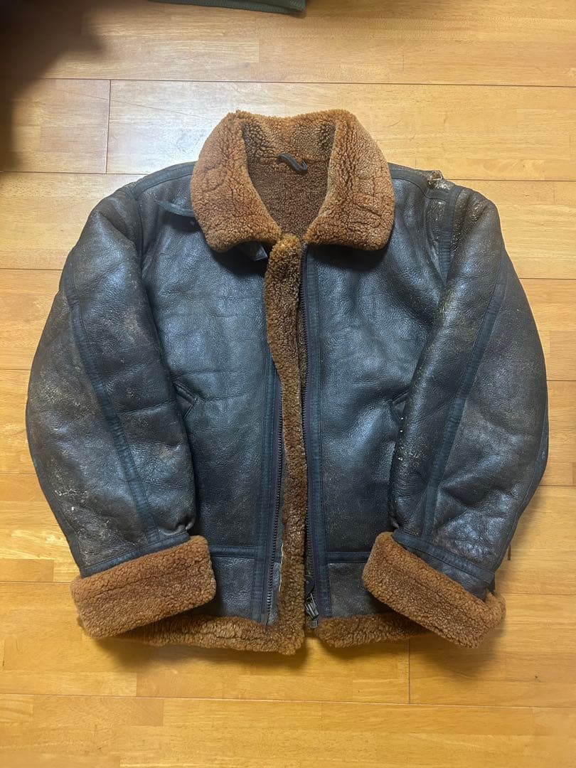 5*、様 Stussy old ムートン　B-3 マウンテン　レザー　ジャケット
