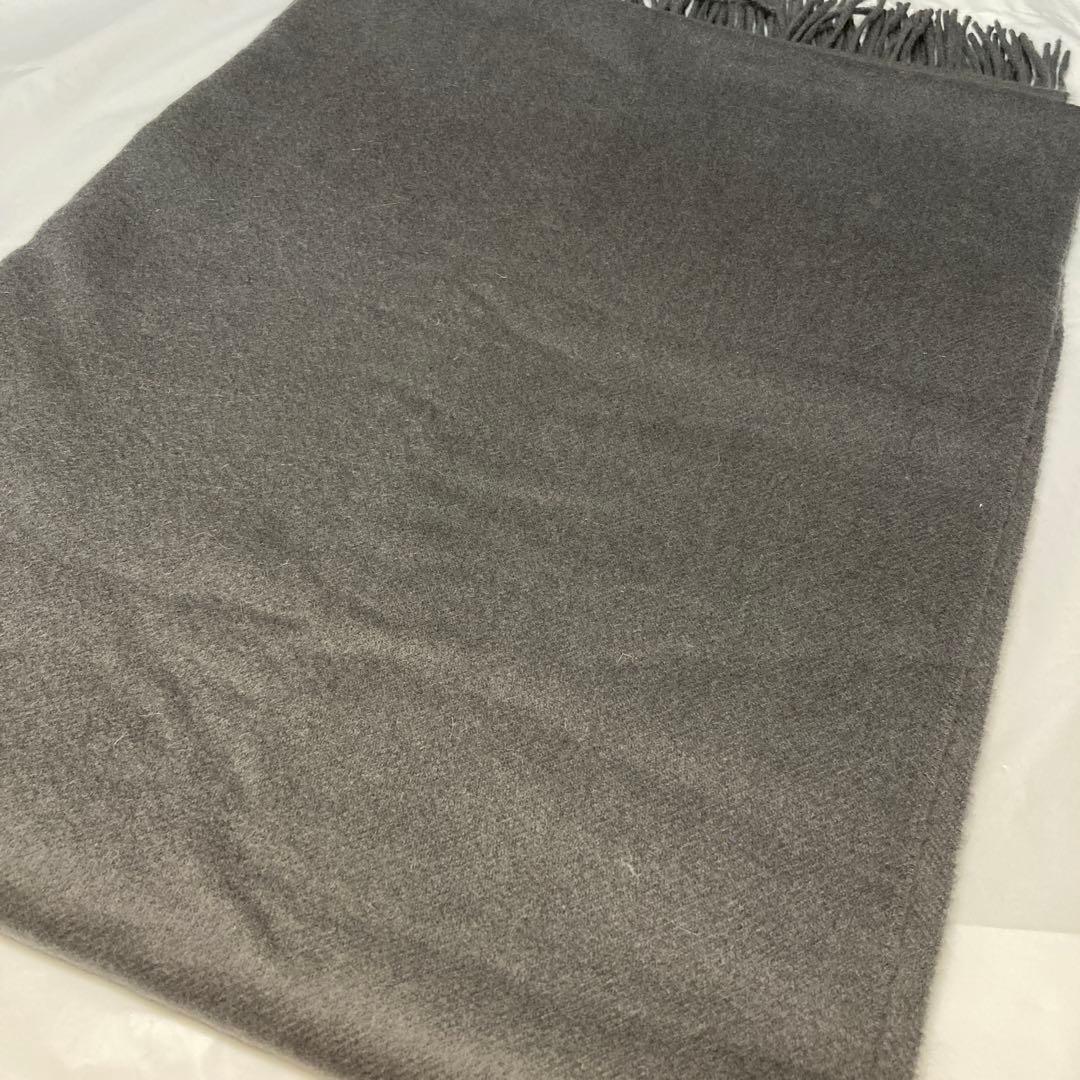 美品 ジョンストンズ カシミヤ100％ 大判ストール グレー 国内正規品