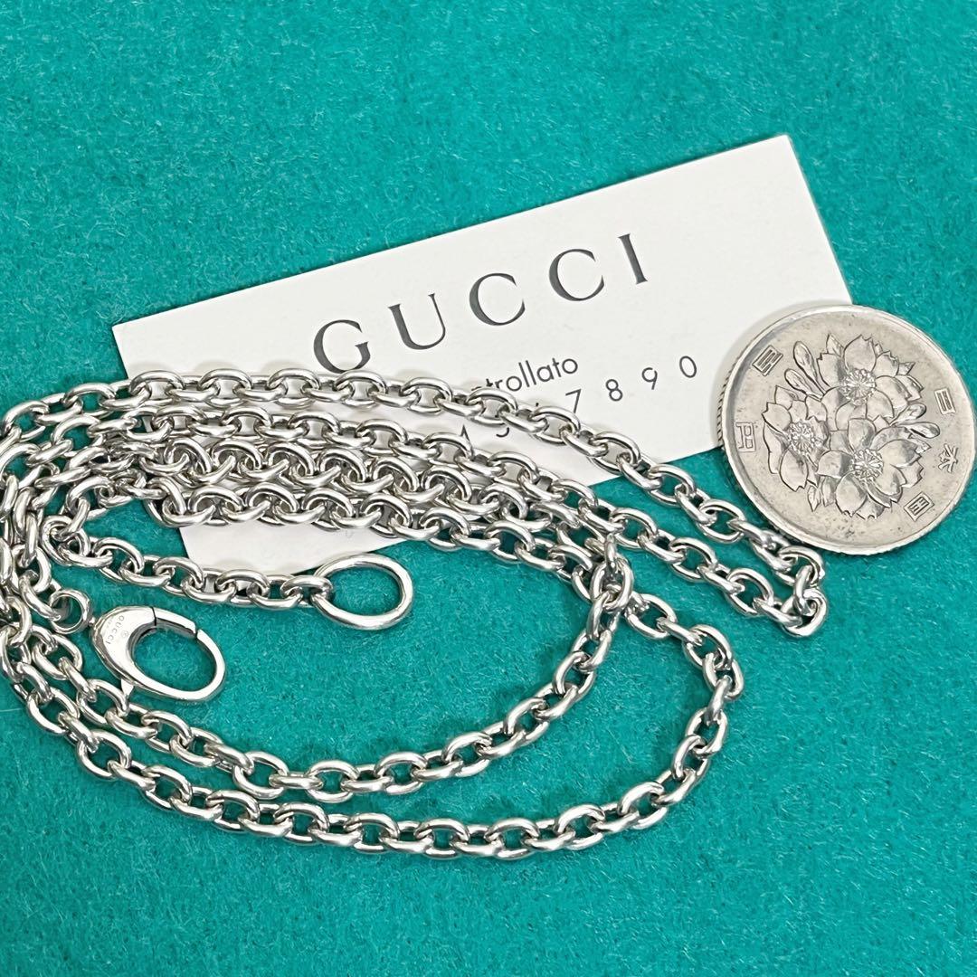 美品　GUCCI 3.8ミリ シルバー925 チェーンネックレス