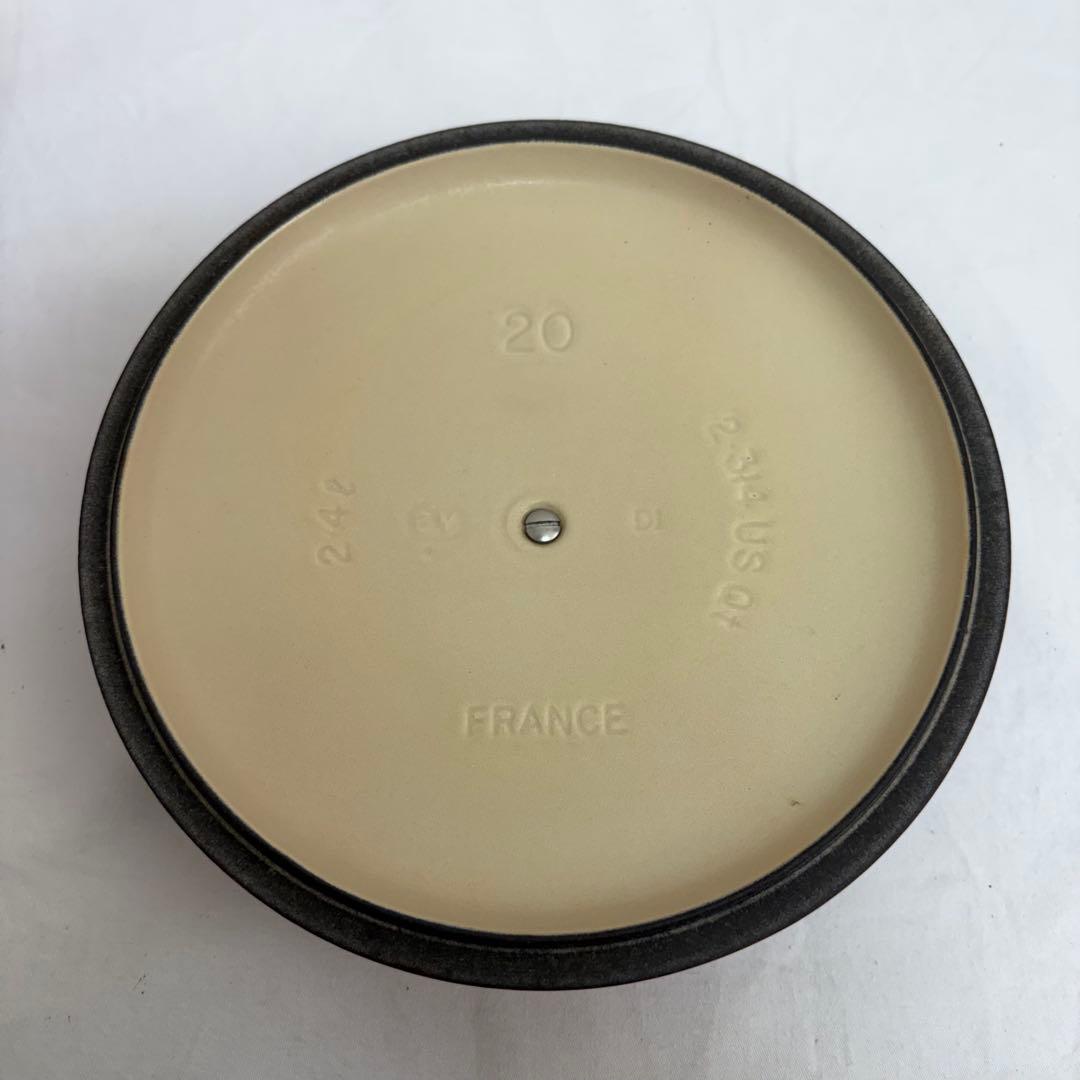 B1746 LE CREUSET ル・クルーゼ 両手鍋20cmオ レンジ0051