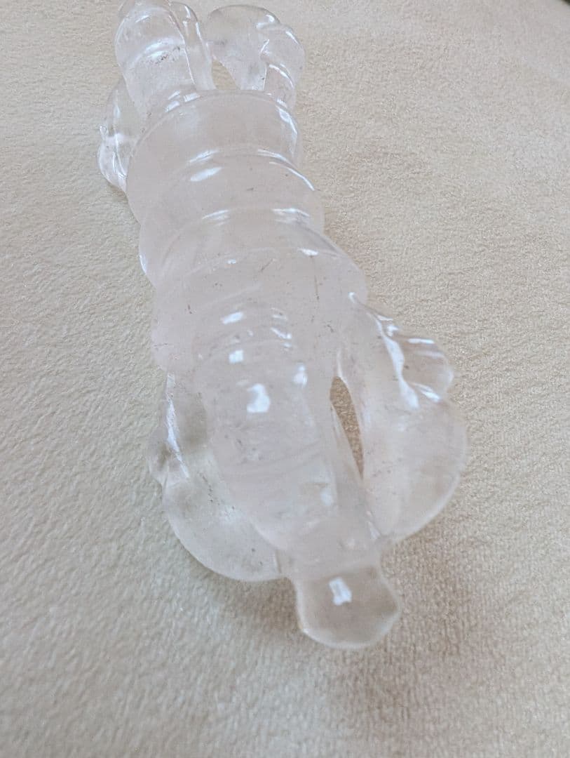ヒマラヤ産 マニカラン水晶❤️バジュラ 五鈷杵 密教法具