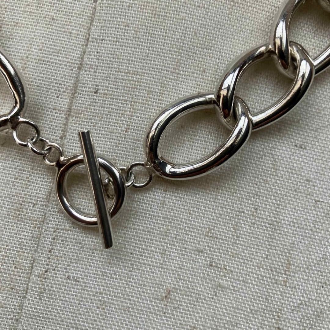 SILVER925 BIG MANTEL NECKLACE/シルバー/ネックレス