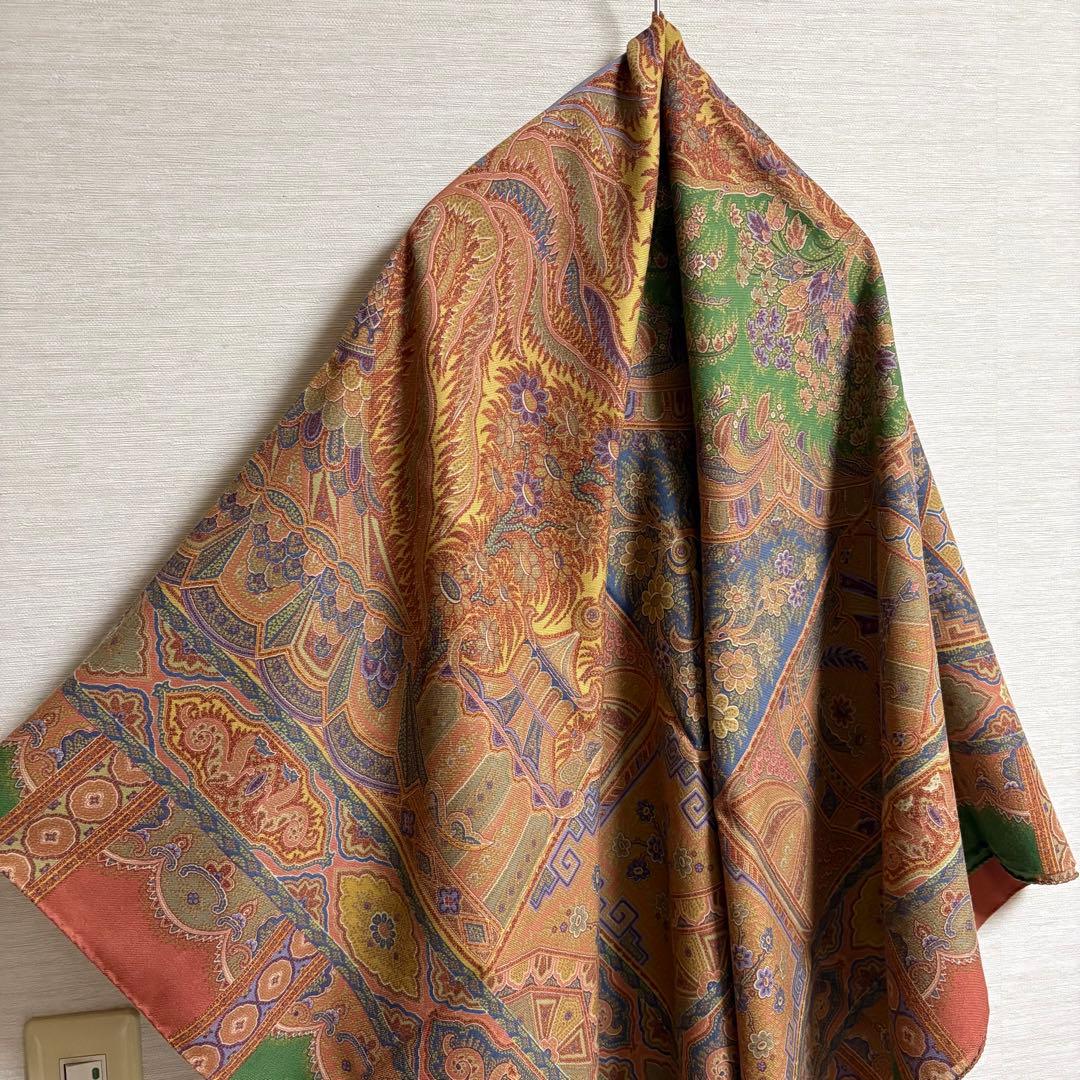 ETRO エトロ 正方形 大判 ストール ペイズリー