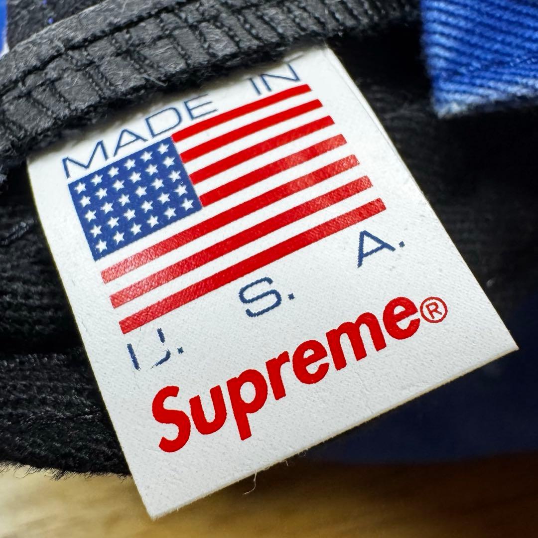 【極美品】 SUPREME 24FW Sロゴ 6パネル デニムキャップ 濃青