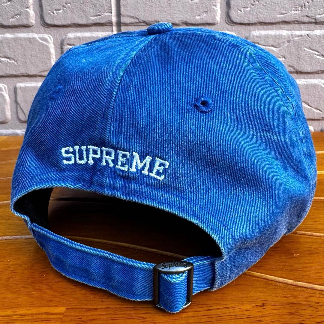 【極美品】 SUPREME 24FW Sロゴ 6パネル デニムキャップ 濃青