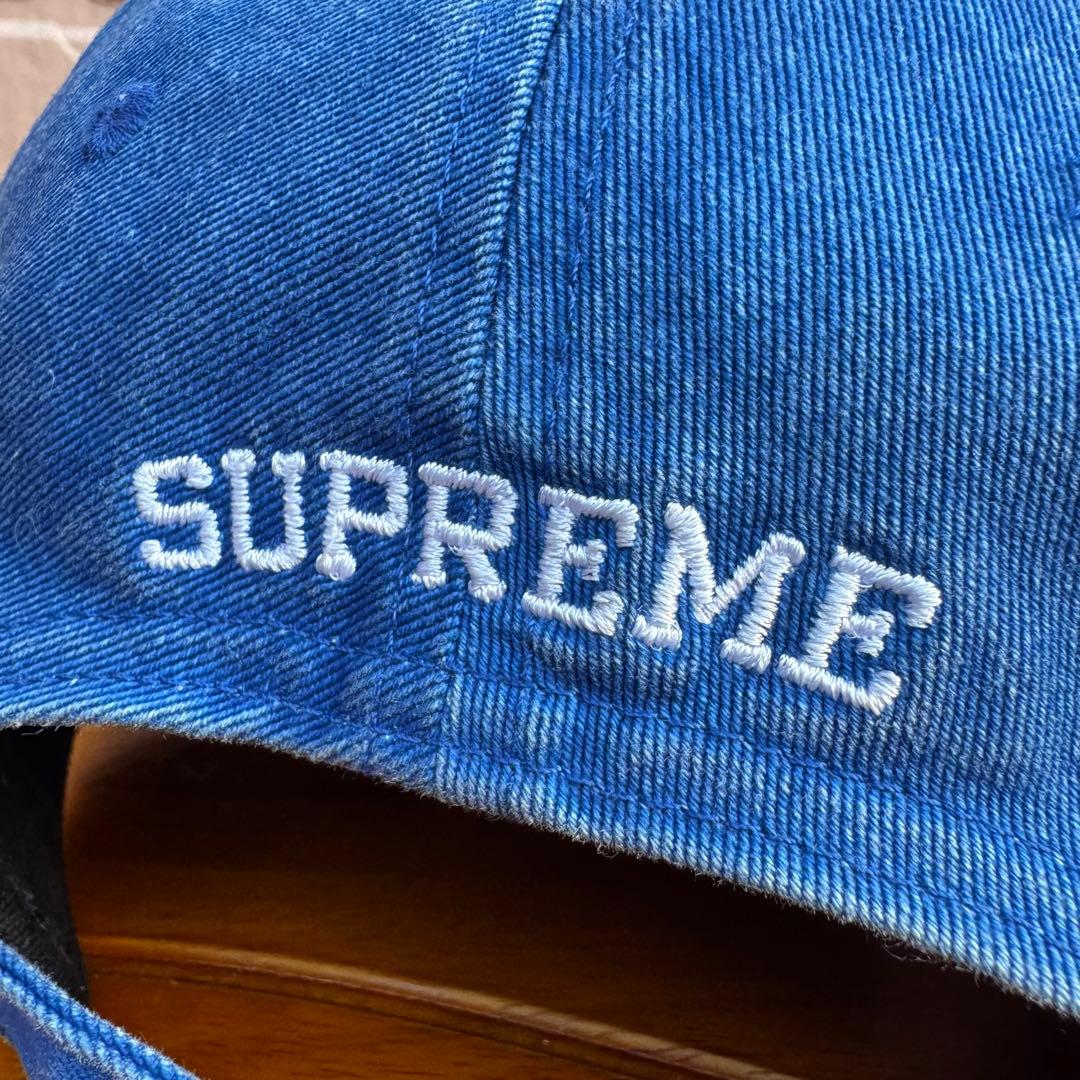 【極美品】 SUPREME 24FW Sロゴ 6パネル デニムキャップ 濃青