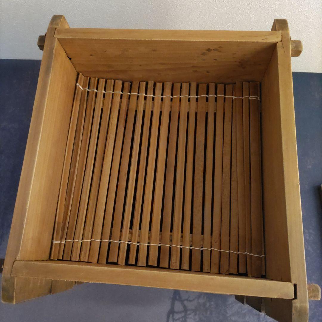 木製 角せいろ 蒸し器 3段 大型 セイロ 昭和 レトロ