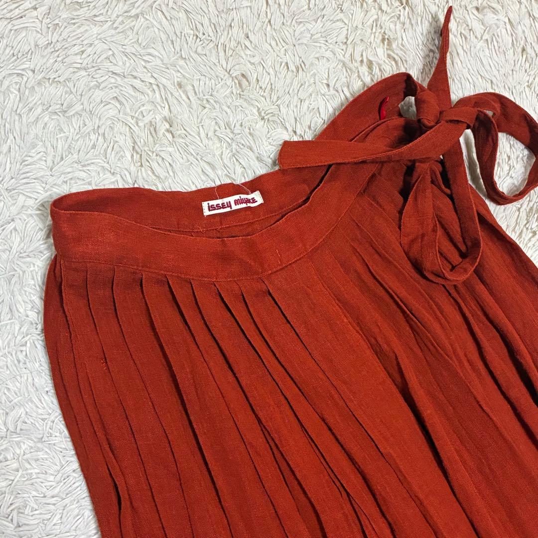 ISSEYMIYAKE 希少 リネン 初期タグ 70s プリーツ ロングスカート