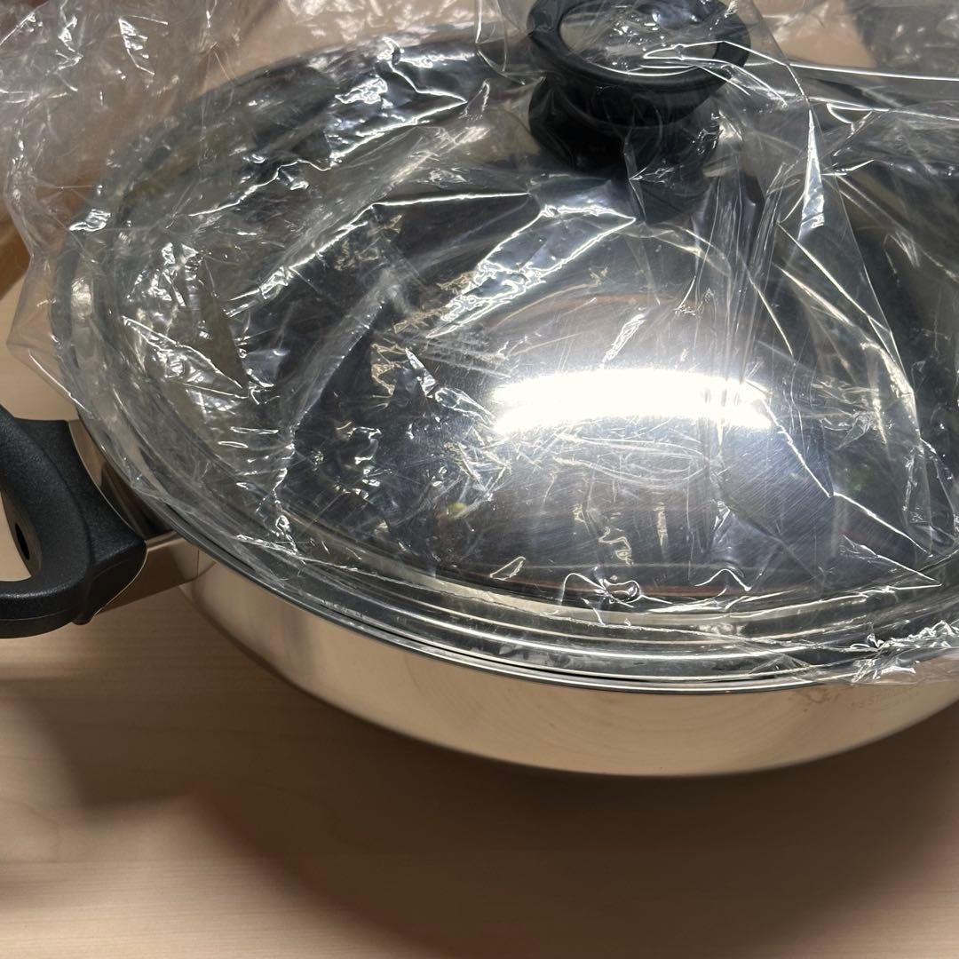 網2枚付 アムウェイ クィーンクック 両手鍋 未使用