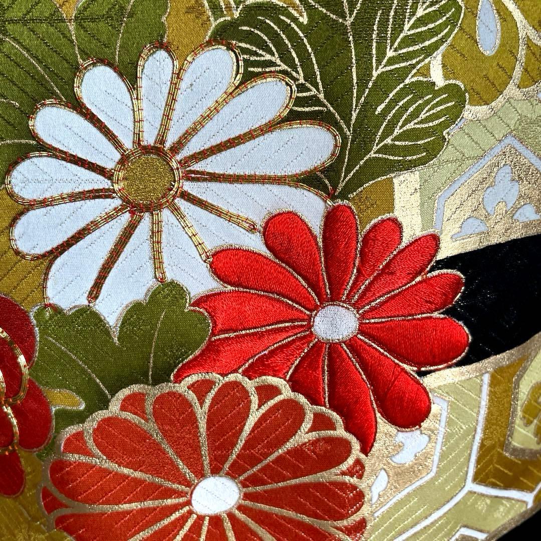 振袖フルセット　手描き友禅　手刺繍　金彩　成人式振袖　振袖　黒