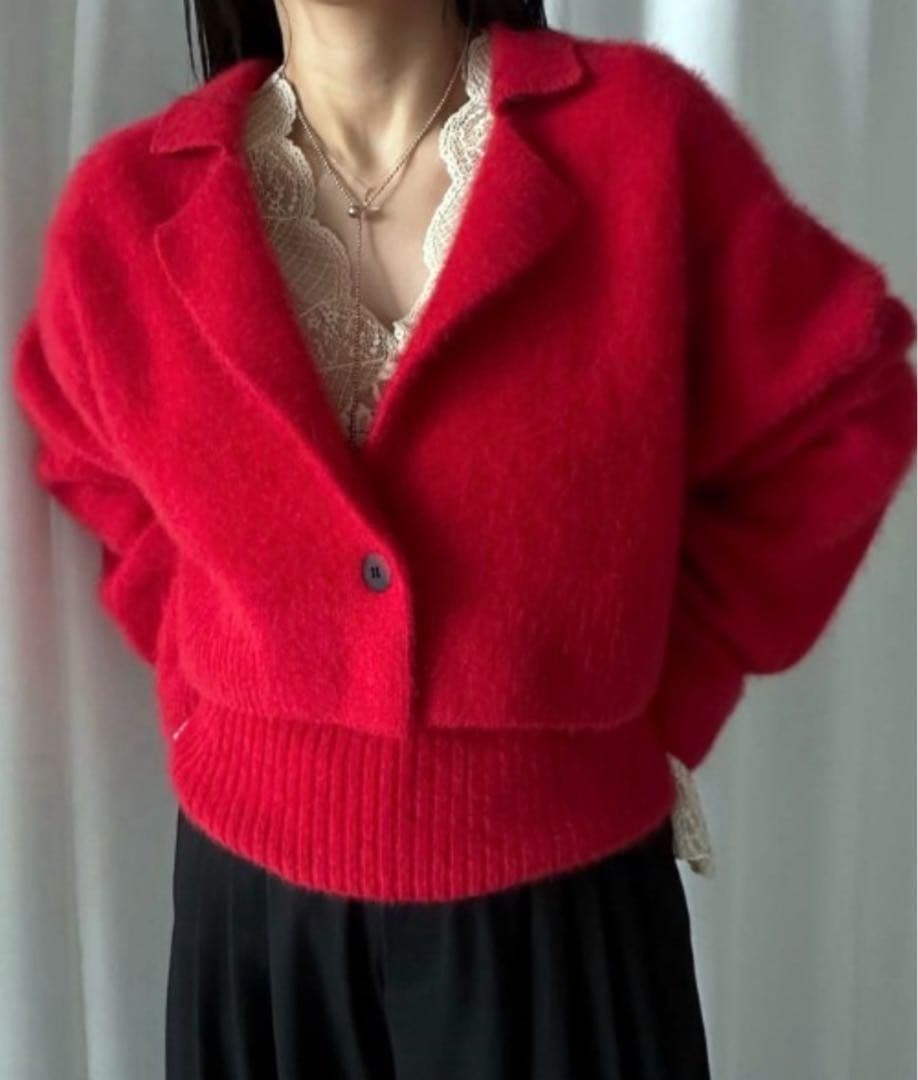 トップス ameri BUSTIER SET SUPER SOFT CARDIGAN