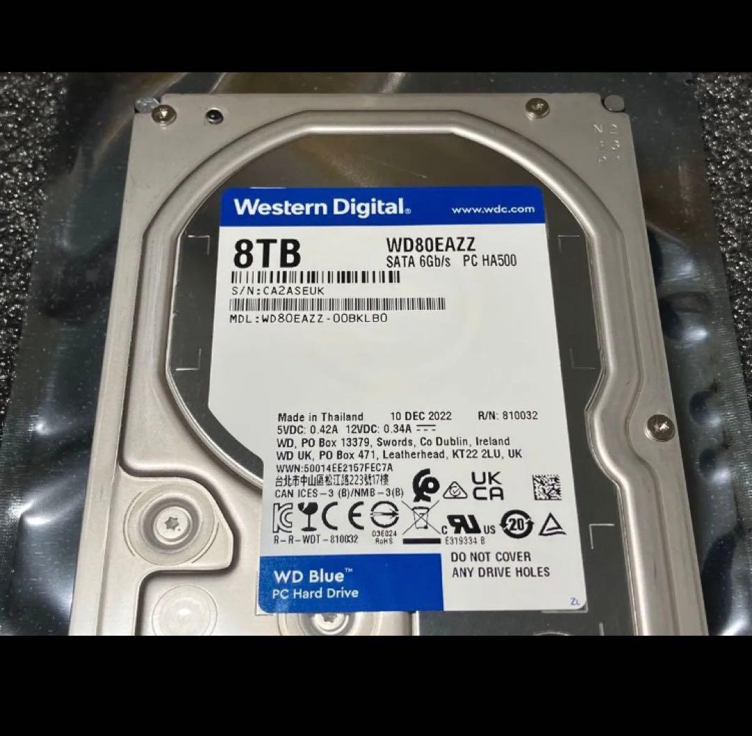 【動作確認済】Western Digital 8TB HDD