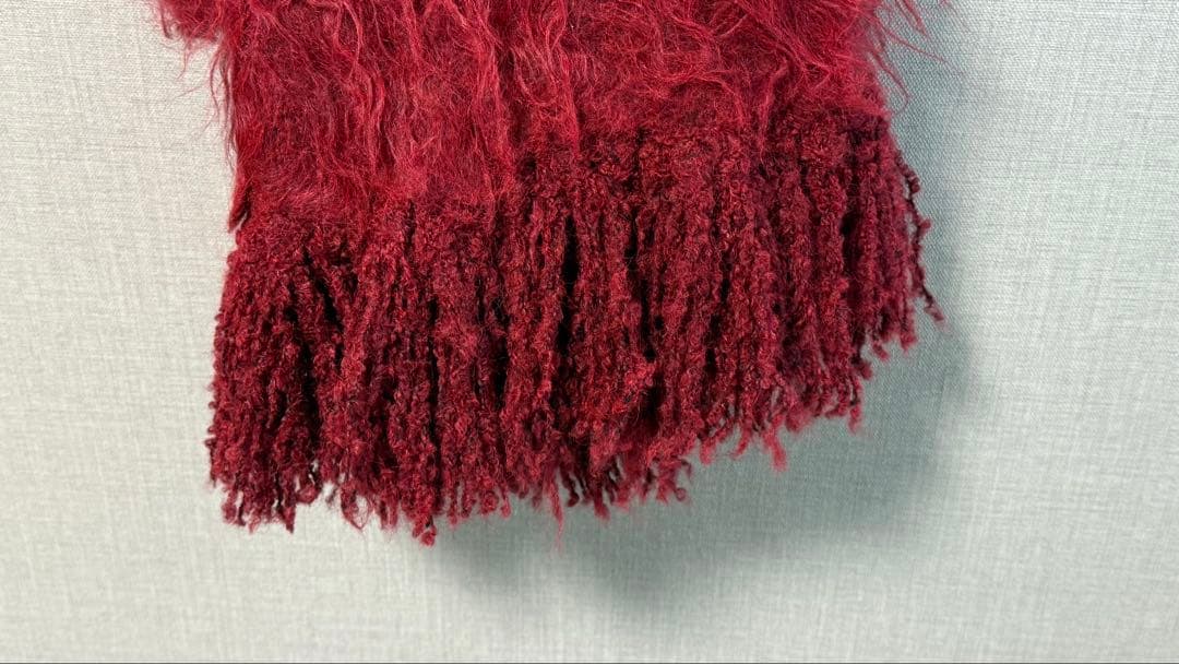 THE TOÉ マフラー　Pigalle shaggy muffler red