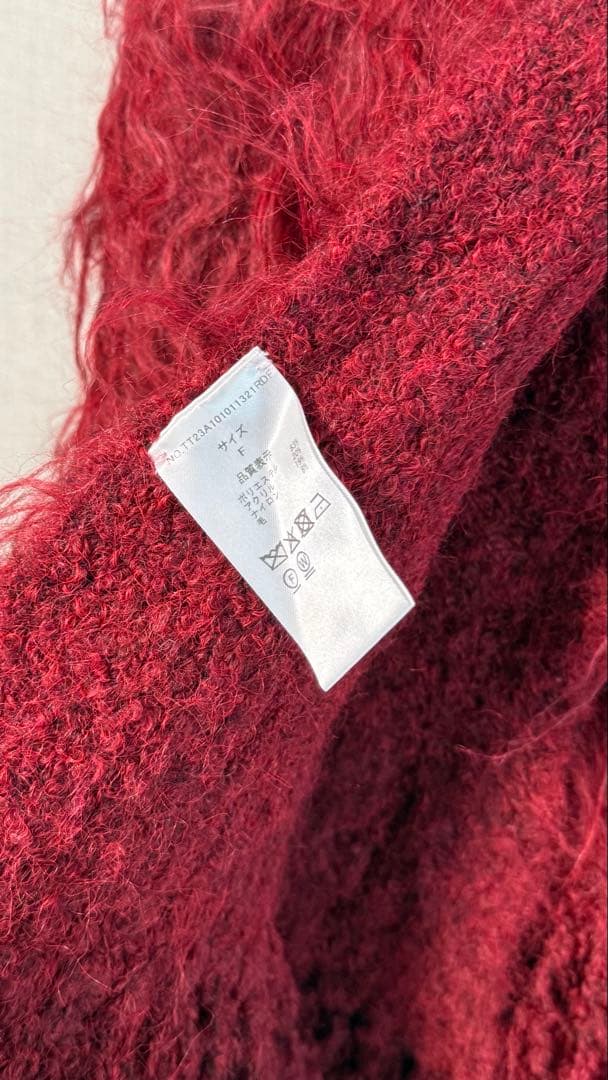 THE TOÉ マフラー　Pigalle shaggy muffler red