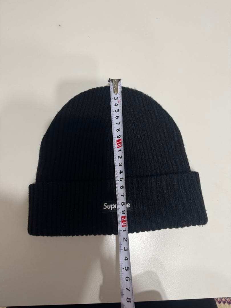 Supreme ブラック ニット帽・ビーニー　ボックスロゴ