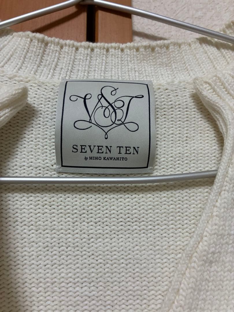 seventen by miho kawahitoフラワー刺繍カーデ　グリーン