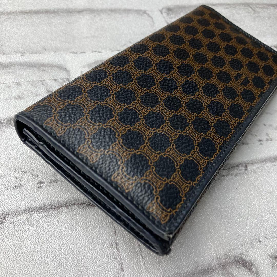 【美品】CELINE　セリーヌ★二つ折り長財布　マカダム柄　PVC　ウォレット