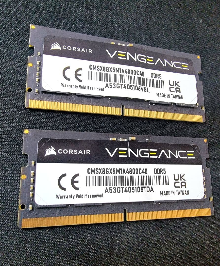 ✡️CORSAIR コルセア メモリ 16GB（8GB❌2枚）中古完動品