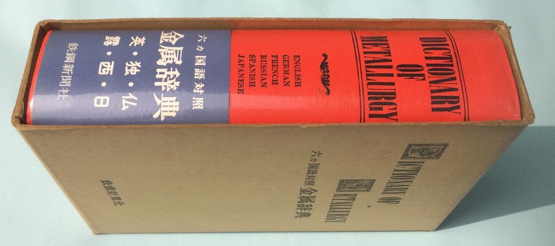 六ヶ国国語対照金属辞典（英語，独語，仏語，ロシア語，スペイン語，日本語）