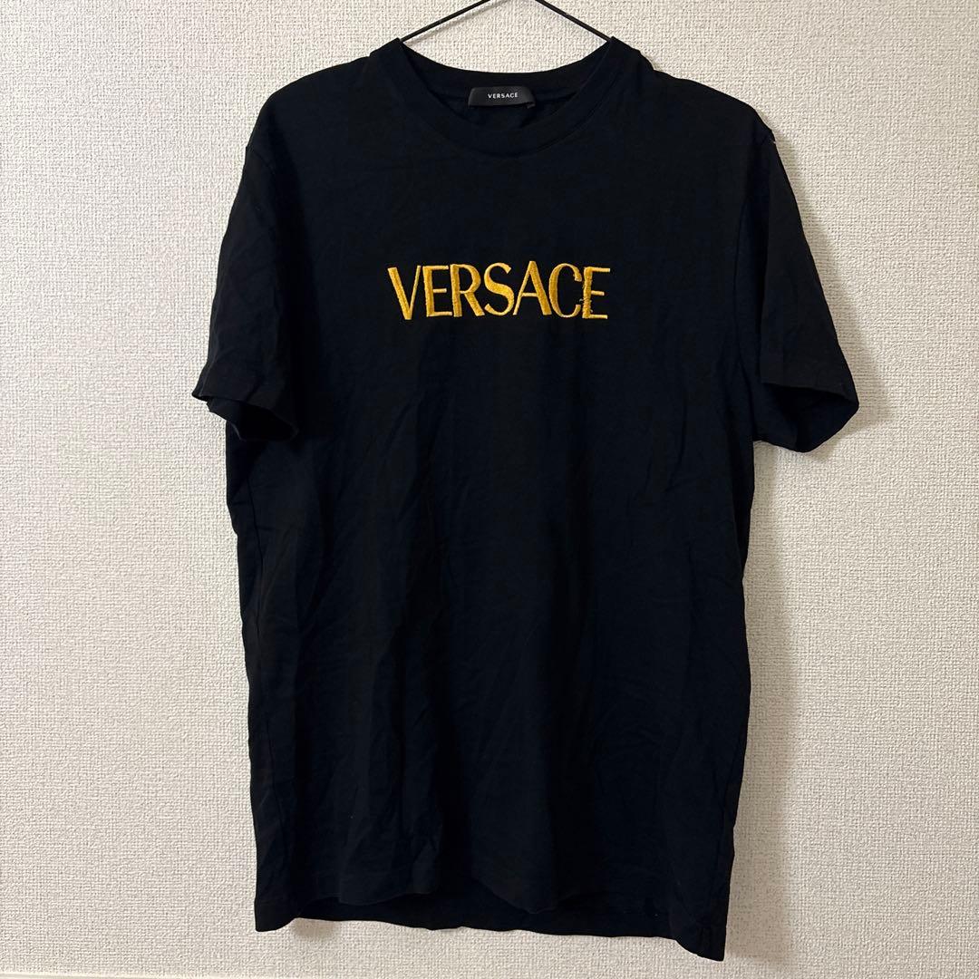 H VERSACE 半袖T 刺繍入り 少しほつれあり