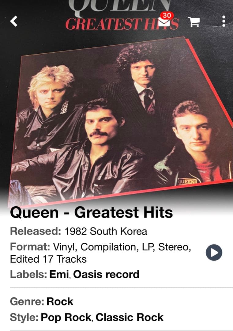 【激レア・韓国盤LPレコード】GREATEST HITS/ QUEENS