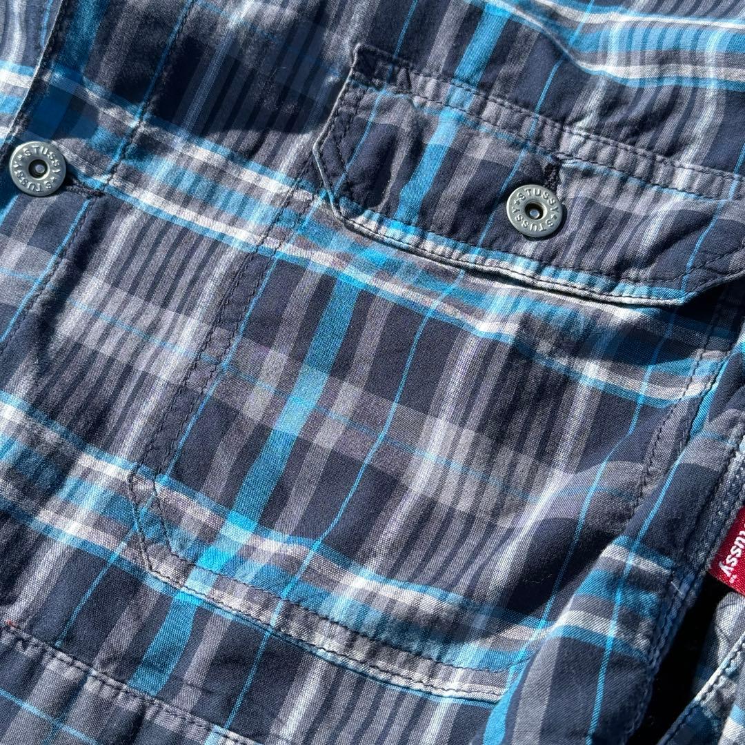 ジャケット・アウター 90s old stussy blue plaid check jacket