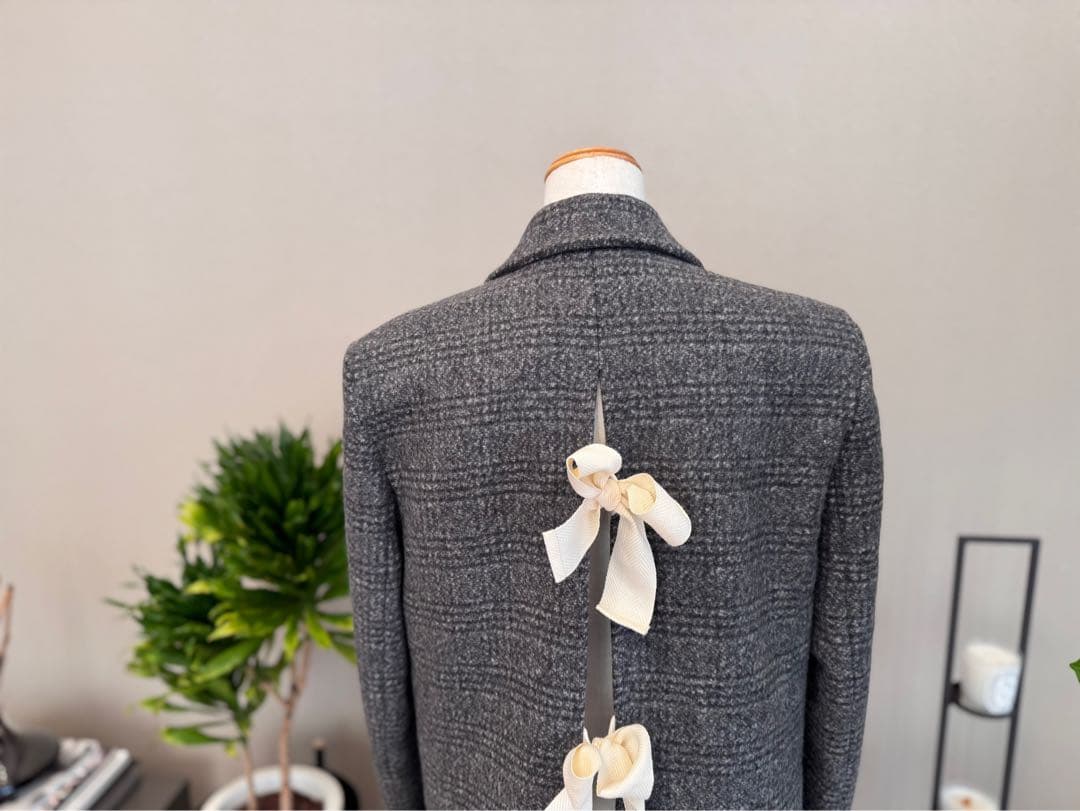 The Garment ザ ガーメント ウール チェック柄 リボンジャケット6