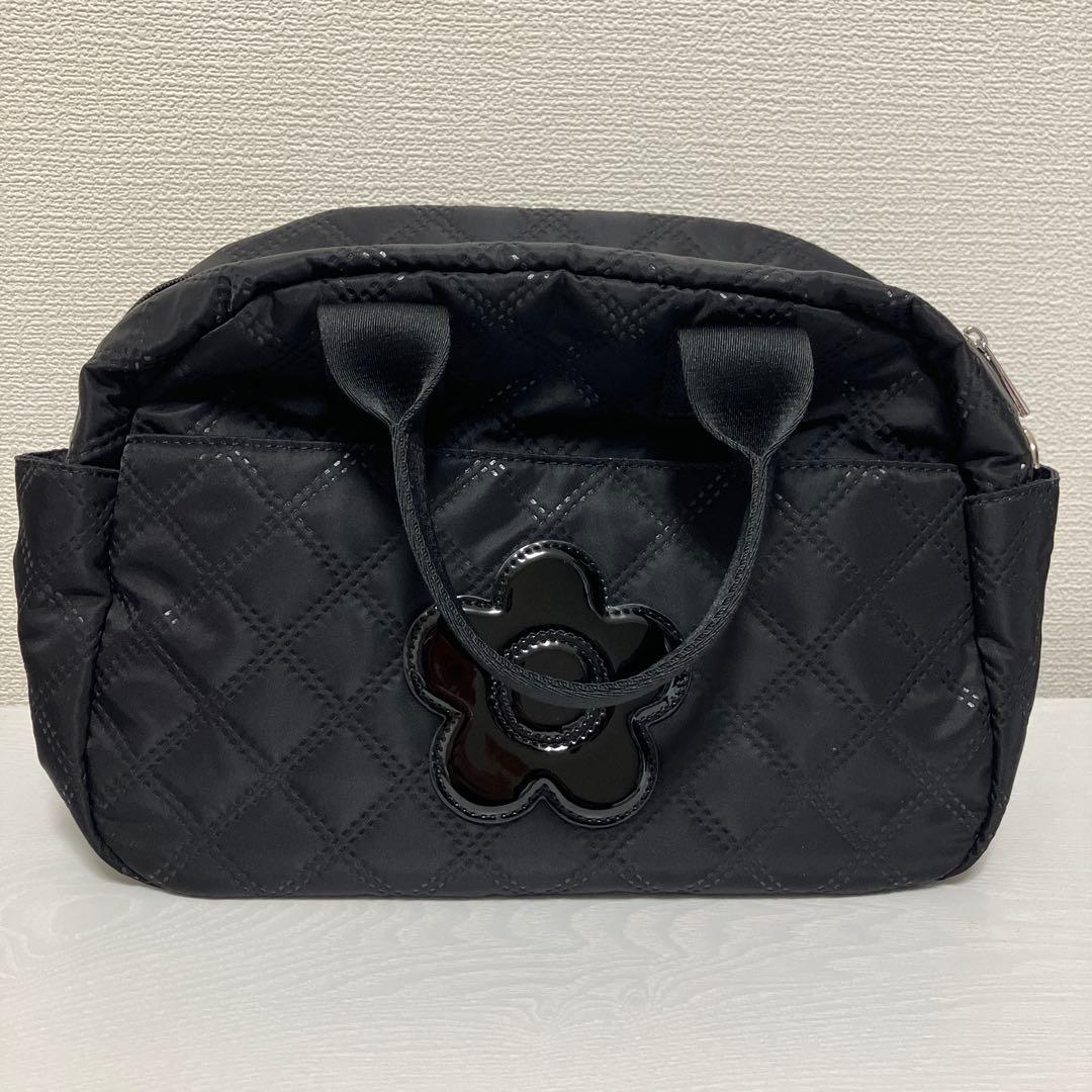 MARYQUANT ピンソニックキルトデイジー 2WAYトート 黒 ブラック