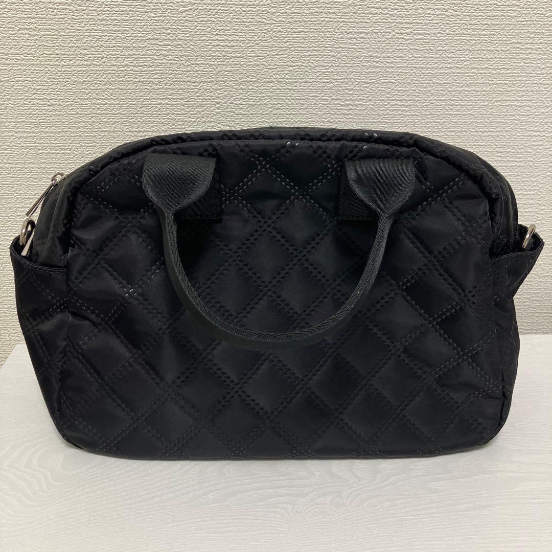 MARYQUANT ピンソニックキルトデイジー 2WAYトート 黒 ブラック