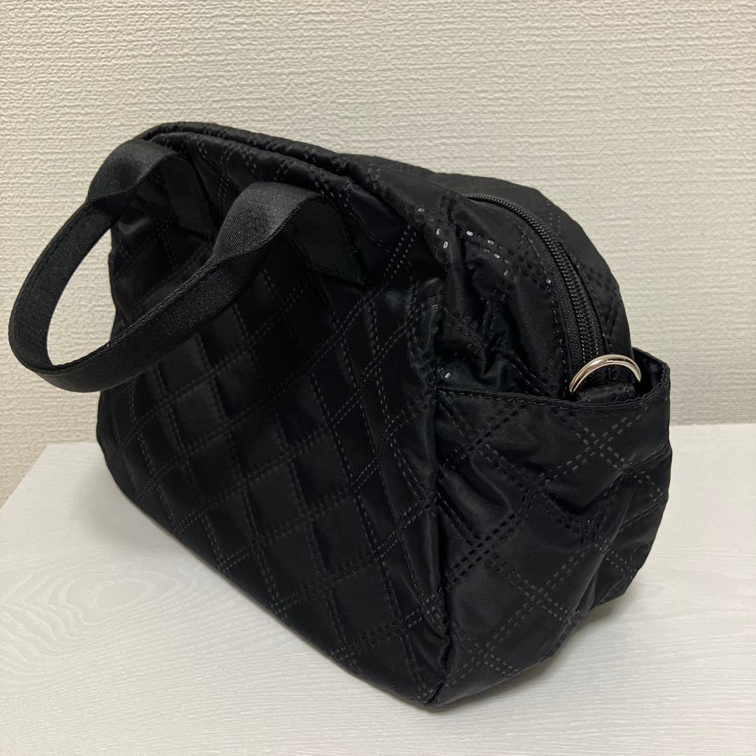 MARYQUANT ピンソニックキルトデイジー 2WAYトート 黒 ブラック