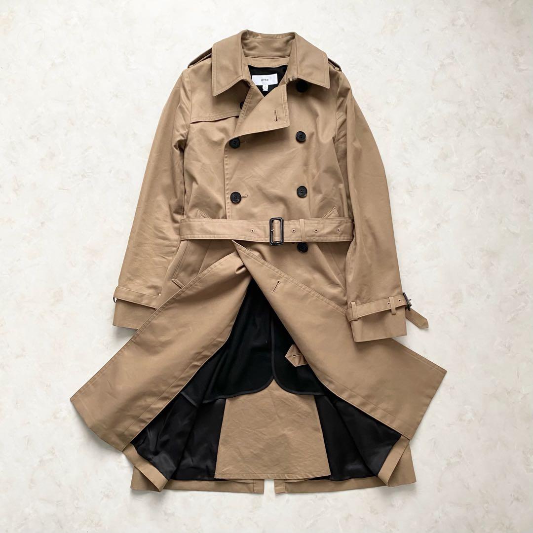 【美品★】HYKE ハイク トレンチコート ベルト　ライナー　ライトアウター　M