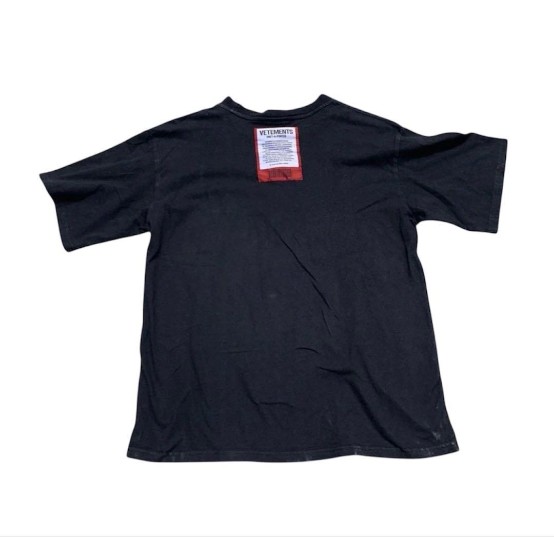 VETEMENTS tシャツ S 黒 ロゴ ヴェトモン tee opium