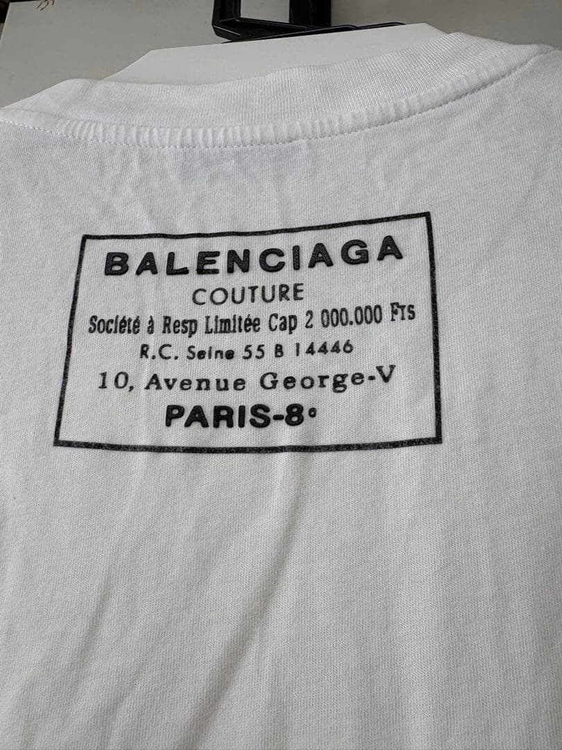 バレンシアガ BALENCIAGA Tシャツ カットソー 半袖 バックロゴ L