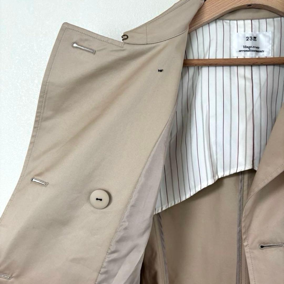 ゆう　美品　23区　トレンチコート　ショート丈　スプリングコート