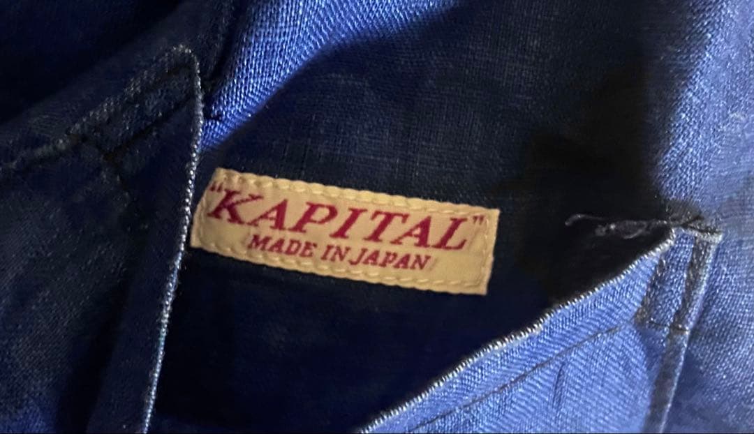 KAPITAL キャピタル IDG リネン ストライプ ジップアップ ジャケット