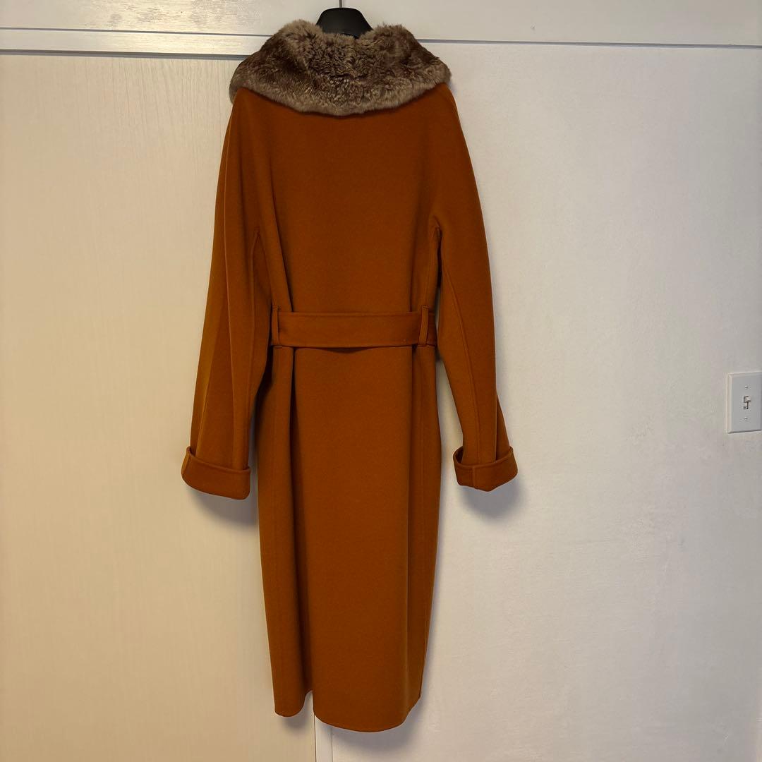 FOXEY BOUTIQUE チンチラ付きカシミヤ100%ロングコート