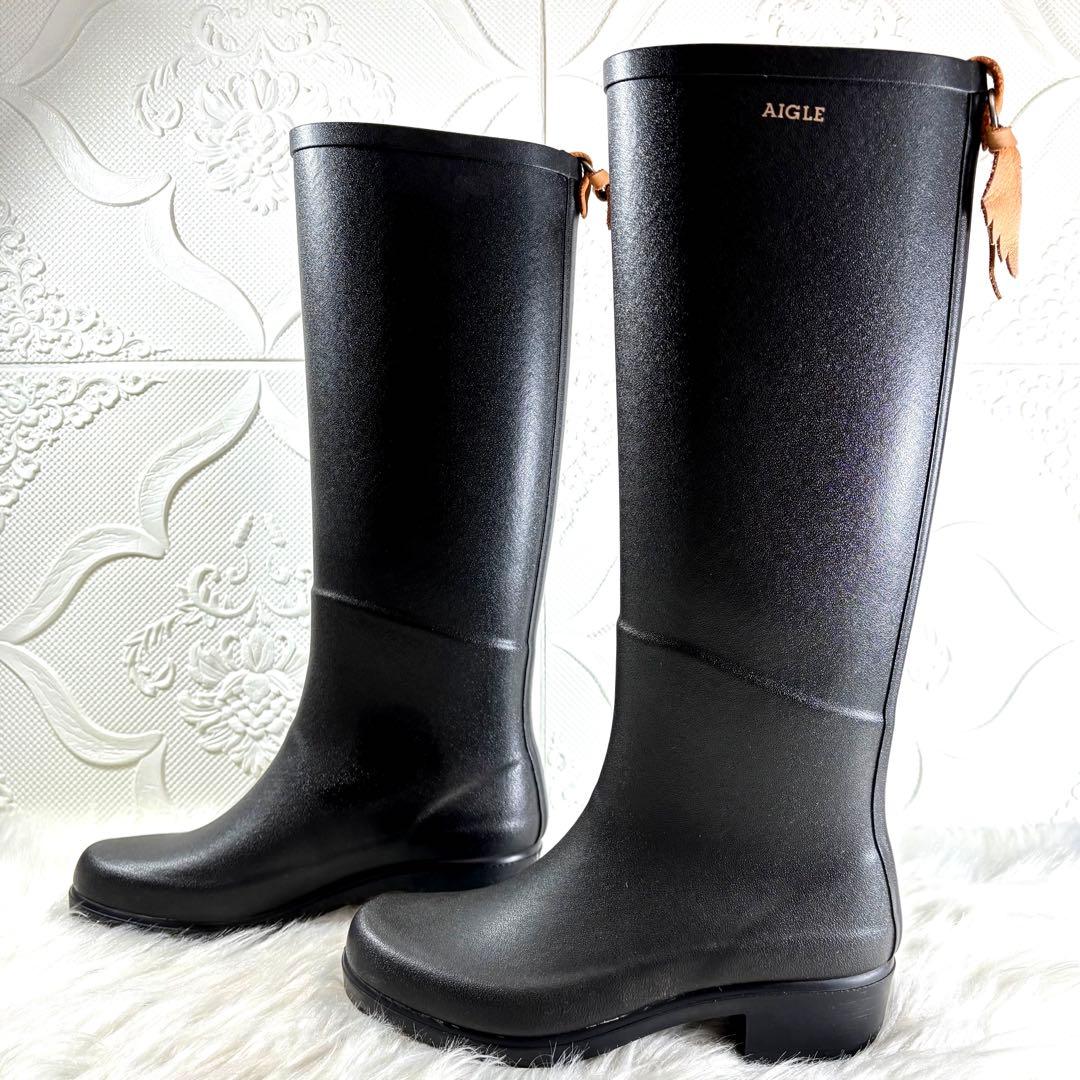 新品級 AIGLE エイグルJULIETTE ミスジュリエットA ラバーブーツ