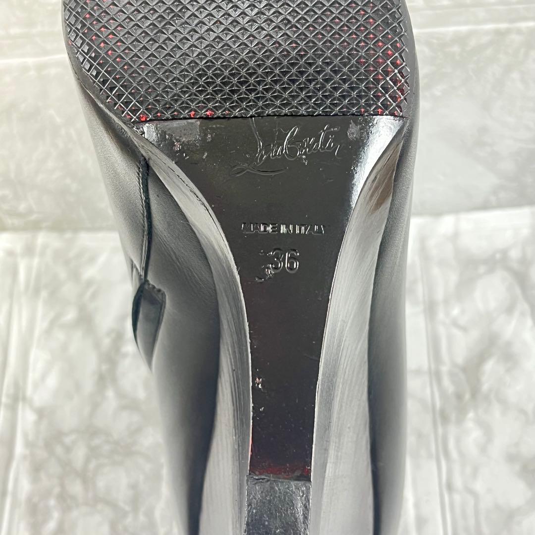 【美品】Christian Louboutin ブーティ　サイドジップ　ウェッジ