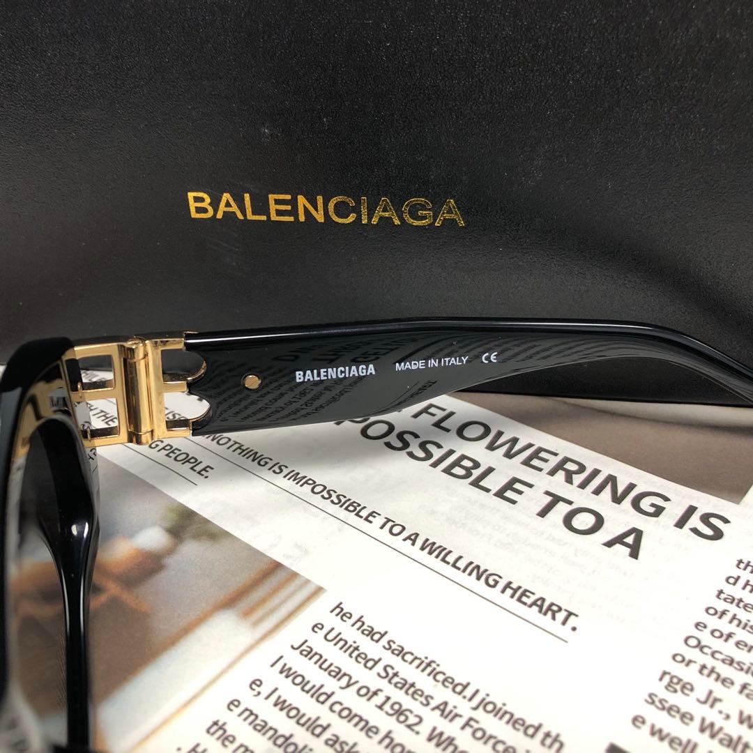 BALENCIAGA サングラス ブラック ゴールドBBロゴ