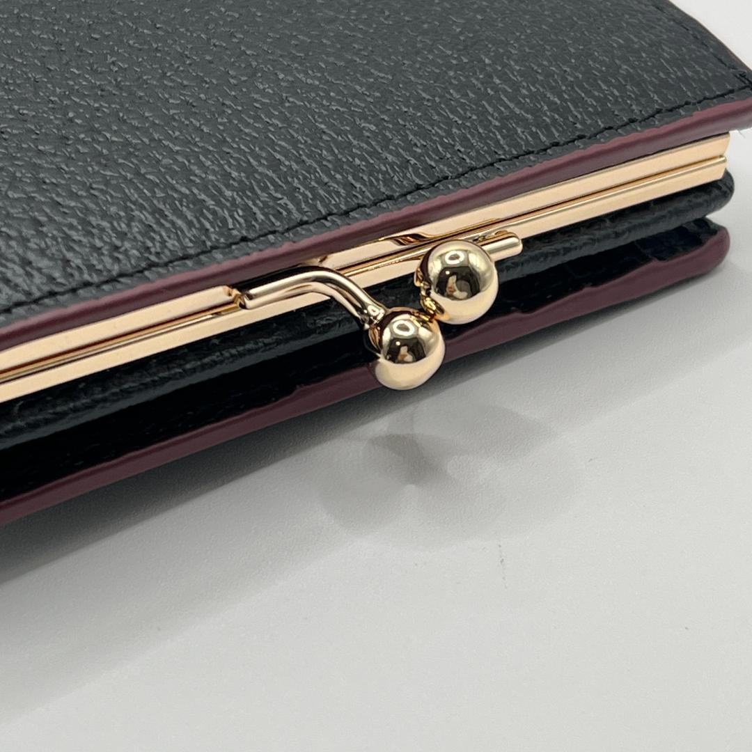 未使用 Vivienne Westwood 新品 折財布 黒 シンプル　がま口