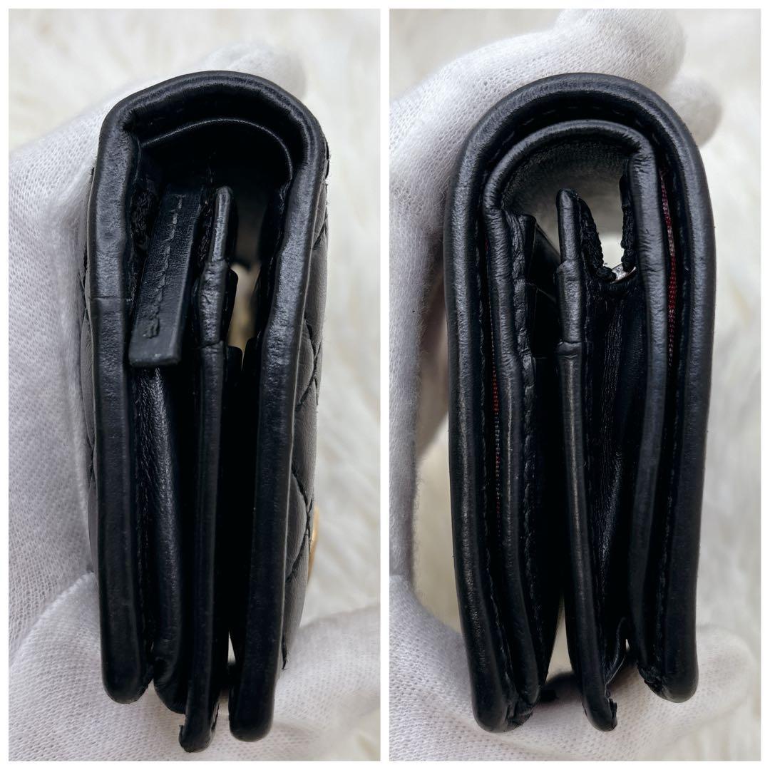 美品✨GUCCI 二つ折り財布 キルティング シェリーライン GGマーモント
