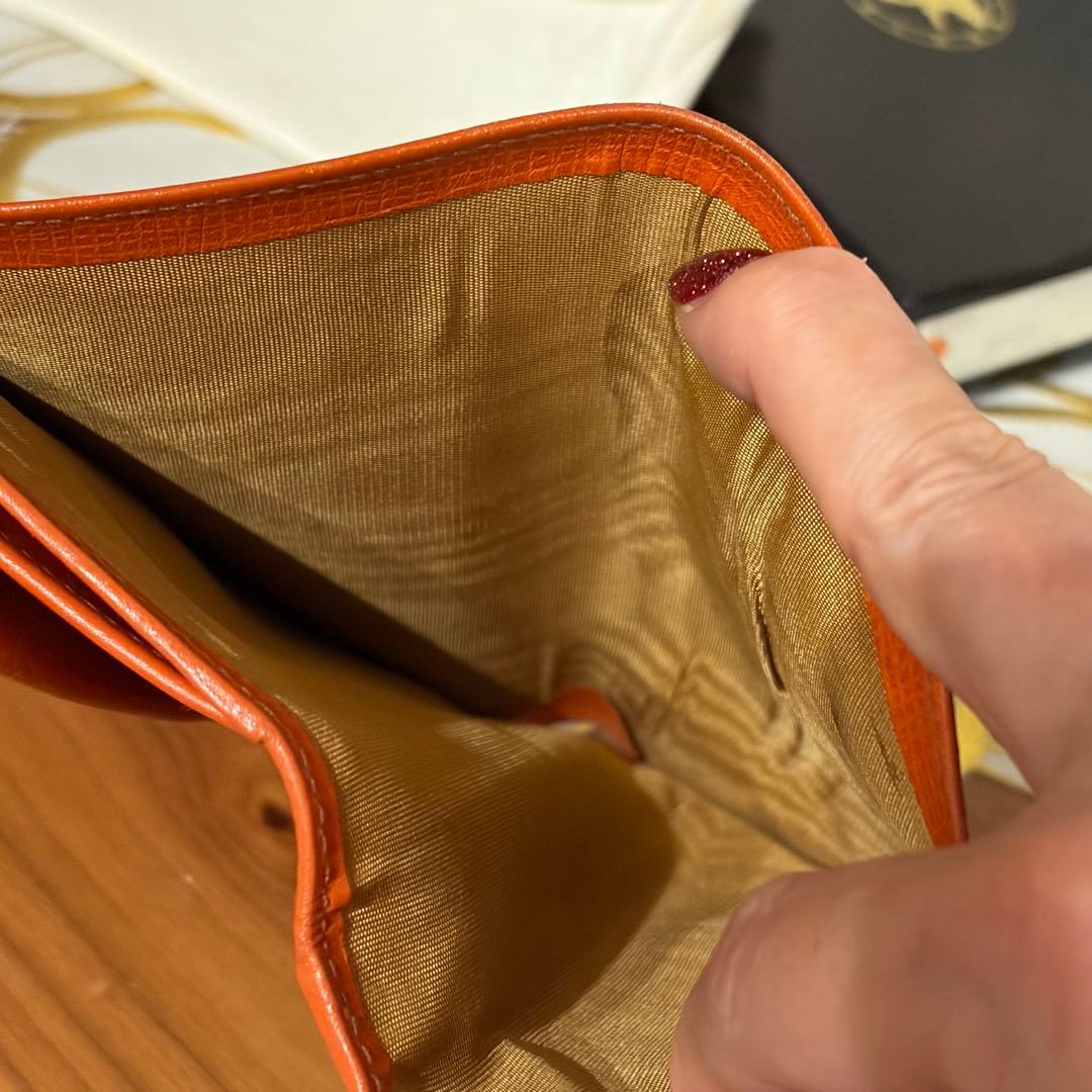 ミキティラブさま　ハンティングワールド オレンジ レザー 二つ折り財布