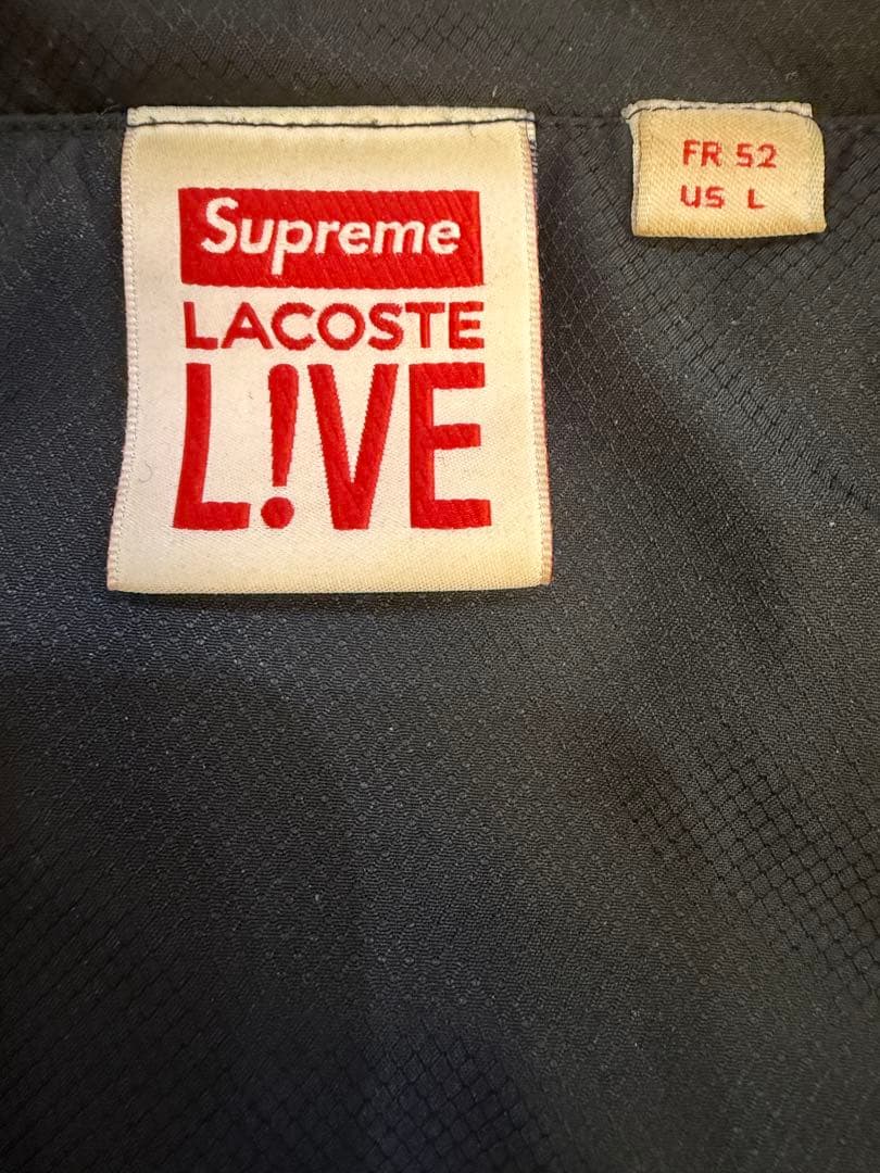 Supreme × LACOSTE LIVE 黒 L シュプリーム ラコステ