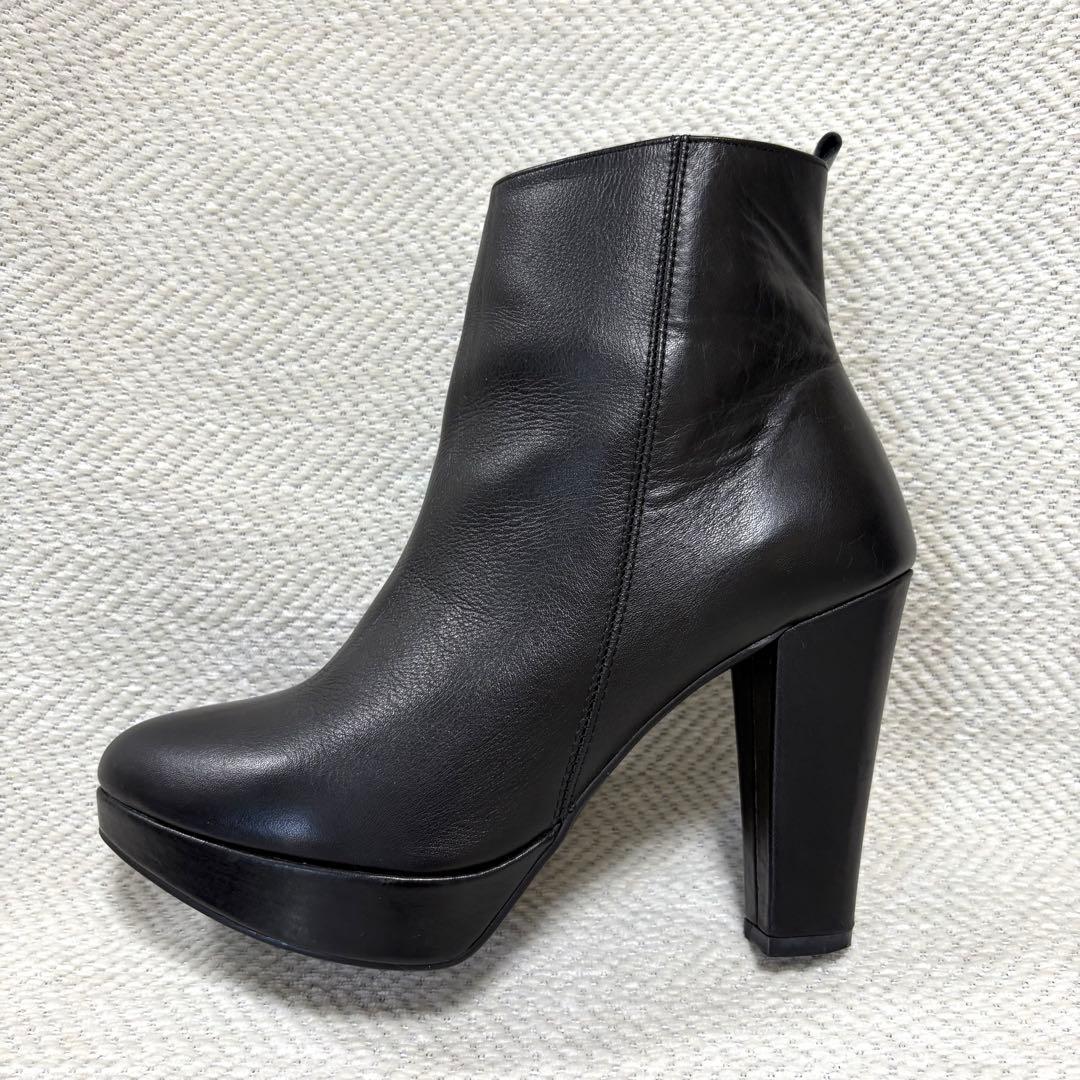 極美品 JEAN PAUL GAULTIER 本革 レザーブーツ ブラック 37