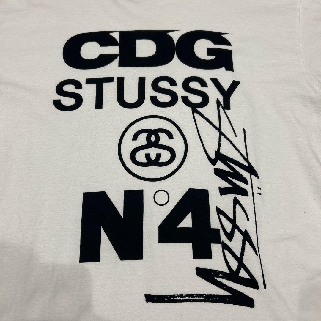 CDG STUSSY グラフィックTシャツ ホワイト
