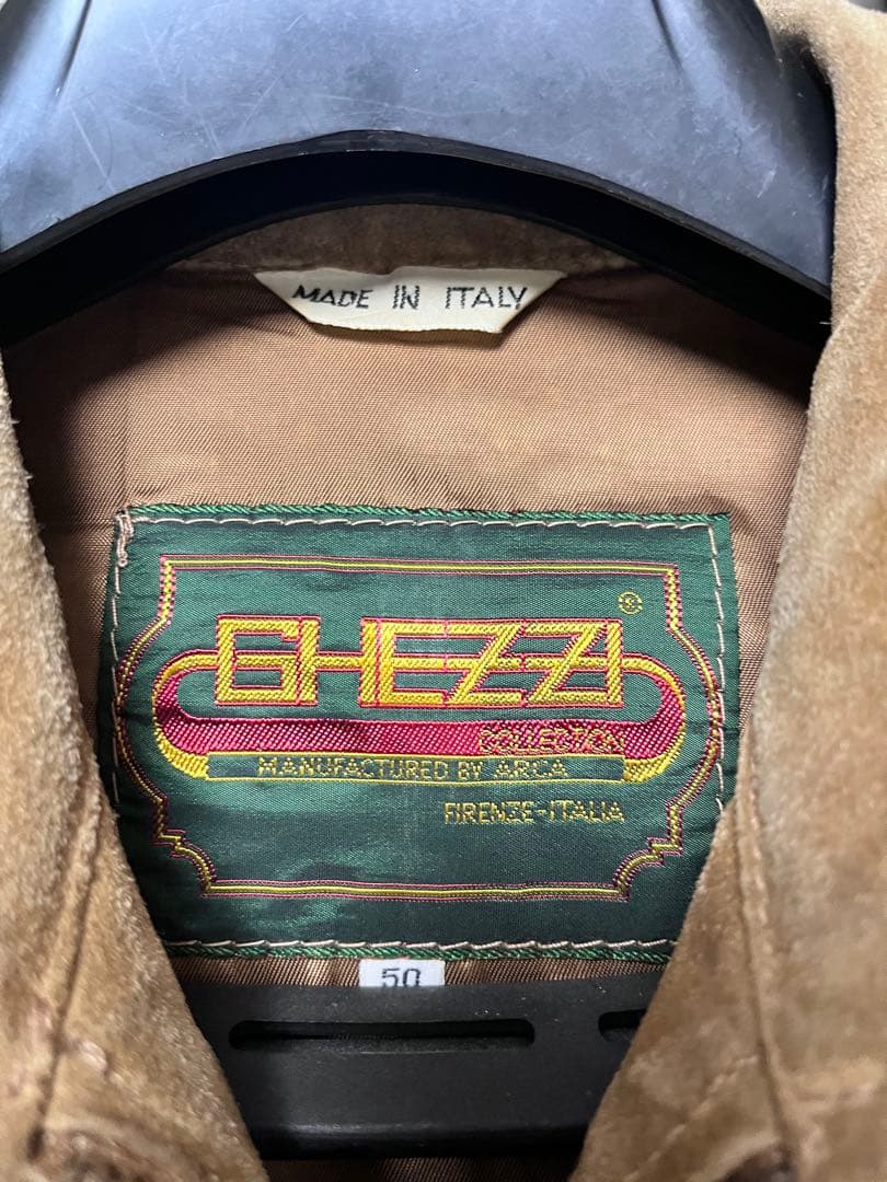 80s GHEZZI スエードジャケット イタリア製 ブルゾン ヴィンテージ