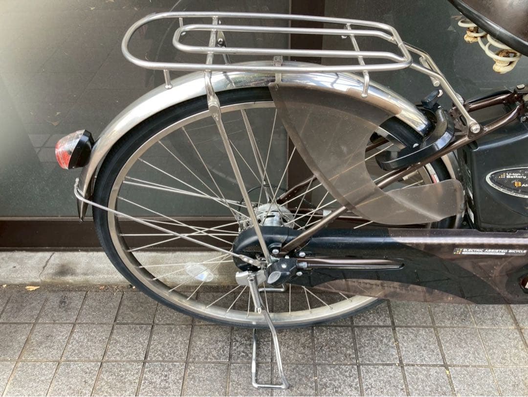 中古電動自転車 パナソニック ビビDX 26インチ　ブラウン 横浜 №3696