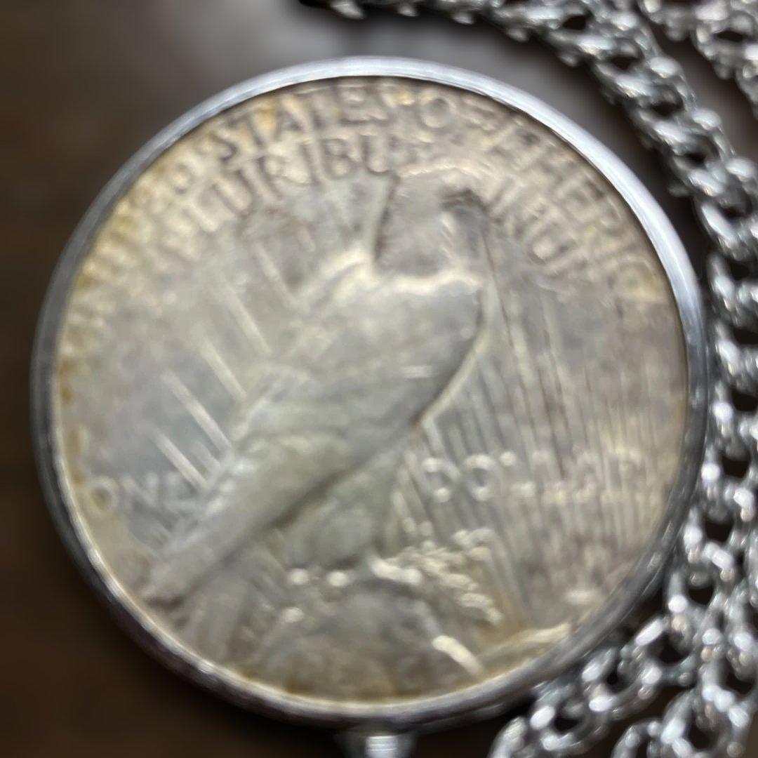 【ココア】1923年 リバティ女神と白頭ワシ/ 1ドル銀貨ペンダント